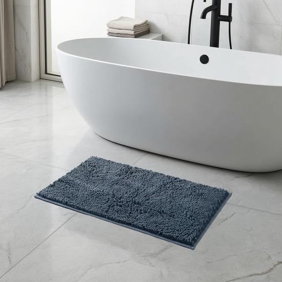Tappeto da Bagno in Ciniglia, Morbido Soffice Assorbente Tappetino per Porta del Bagno, Antiscivolo Lavabile in Lavatrice Tappeto per Pavimento per Cucina Ingresso Camera da Letto