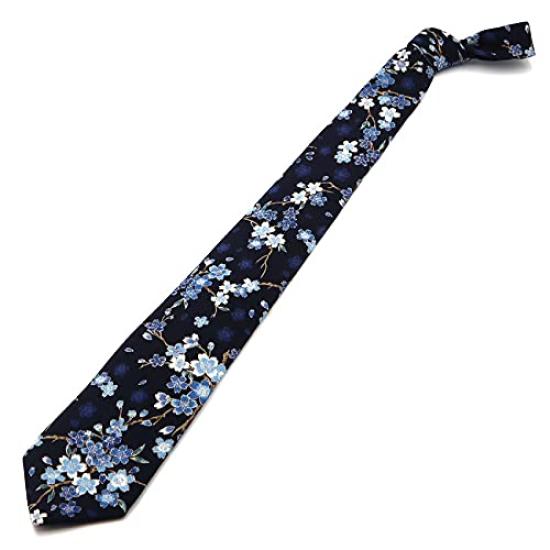 

COCOLUCK Японский креп-шифон Повседневный и Деловой Идеально для Входа и как 150см 8см Темно-синий Галстук, Стиль, Церемонии Совершеннолетия, Церемонии,