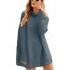 European & American Fashion Women's High Neck Loose Knit Pullover Sweater