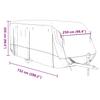 Camperhoes Grijs 732 x 250 x 220 cm Non-woven Stof
