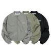 Women's Spring/Autumn 2025 Grey-Black Zipper Baseball Flight Jacket