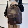 Material Black Pu Neutral Backpack With Computer Pocket For Casual Daily Travel