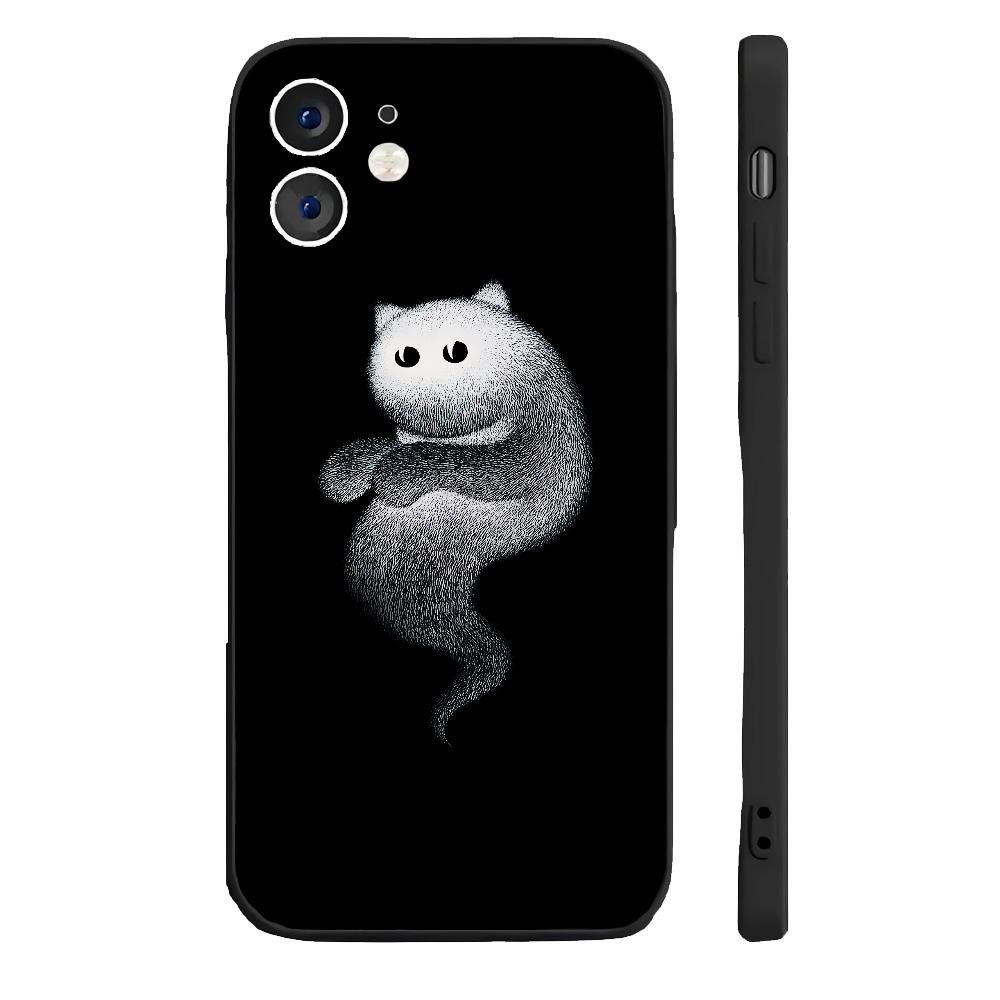 Puffer Cat, Coal Cat, Anorexia Cat 1 Phone Case Silicone Soft For IPhone 16 15 14 13 12 11 Plus Pro Max Plus