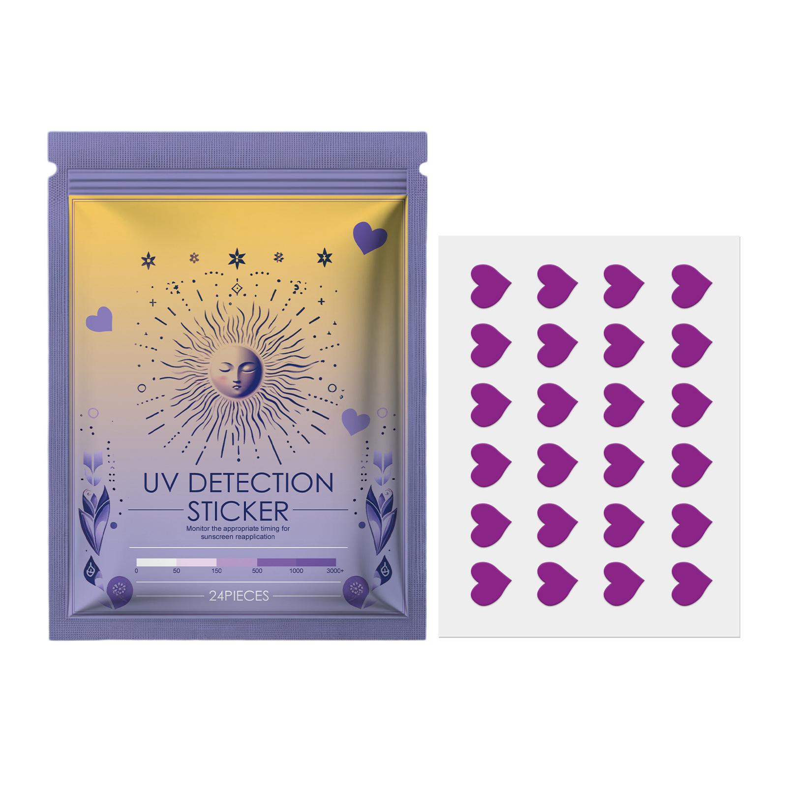 

24 шт. УФ-наклеек для обнаружения, УФ-патчи, практичные солнцезащитные патчи, облачные солнечные патчи, наклейки, удобные в использовании для работы и отдыха B