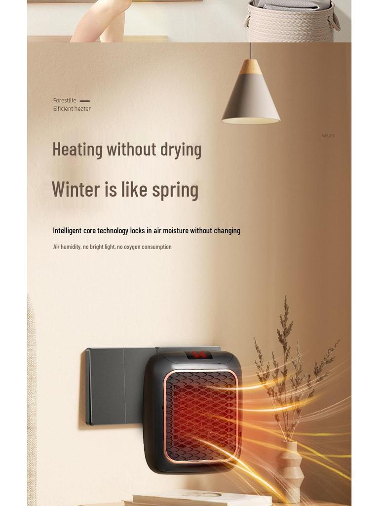 Compact Desktop Electric Fan Heater - Quick Heating, Energy Efficient