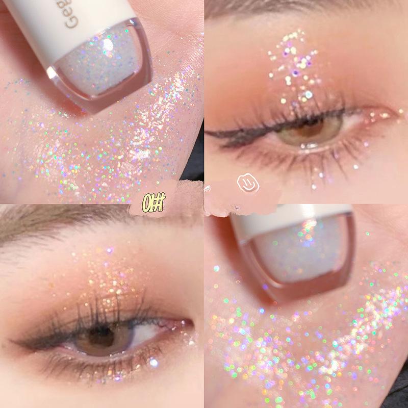 Flüssiger Lidschatten Perlglanz Pailletten Glitzer grenzüberschreitende Make-up Kosmetik