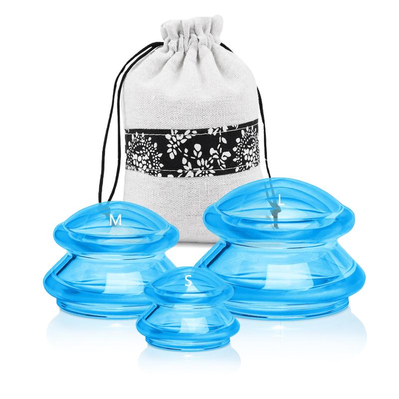 7pcs Jars Premium Transparent Vacuum Suction Massage Cupping  AntiCellulite Ventosa Body Facial Cup Weight Loss Chinese Therapy
