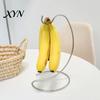 Fruit Hook Holder Banana Hanger, Stainless Steel with Stand, Keep Kitchen Countertop Organizer Bananas Free Longer, Space-Saving Rack for Space-saving