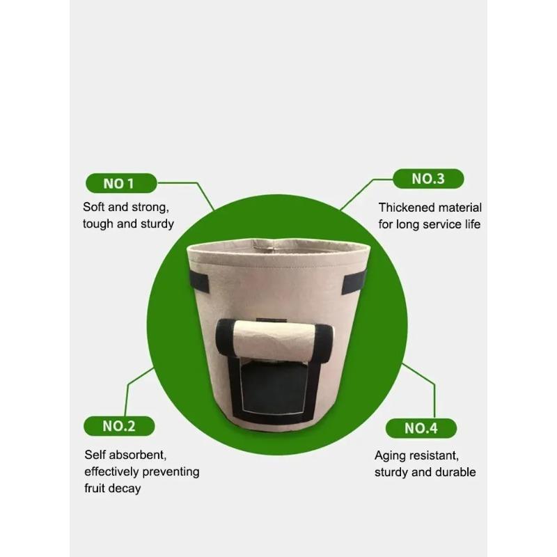 1/3PC Felt Potato Planting Bag Large Diameter Vegetable Plant Seedling Bag Non-Woven Felt Potato Growing Bucket