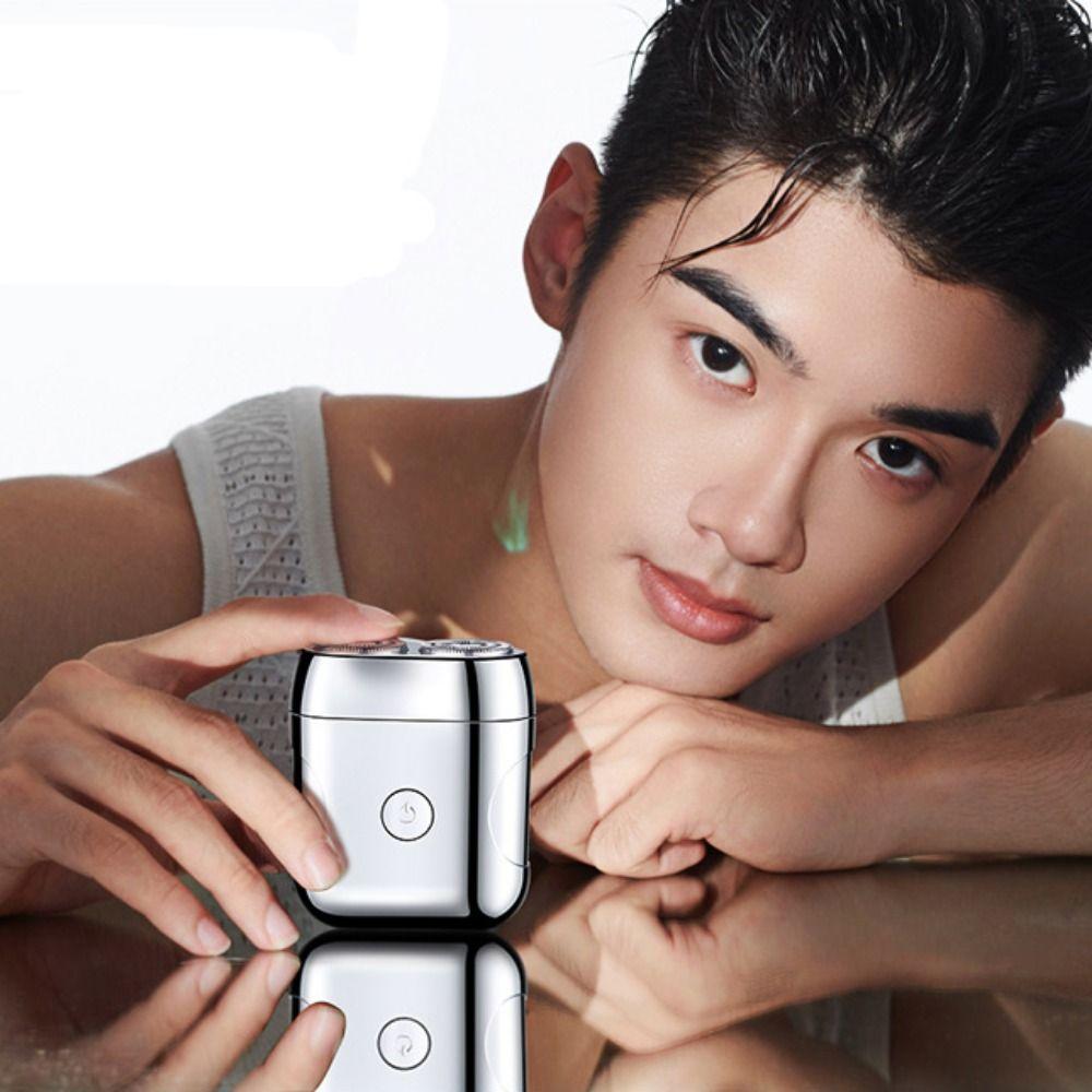 Ultra Clean Electric Shaver Washable Mini Shaving Rechargeable Double Head Razor  Beard