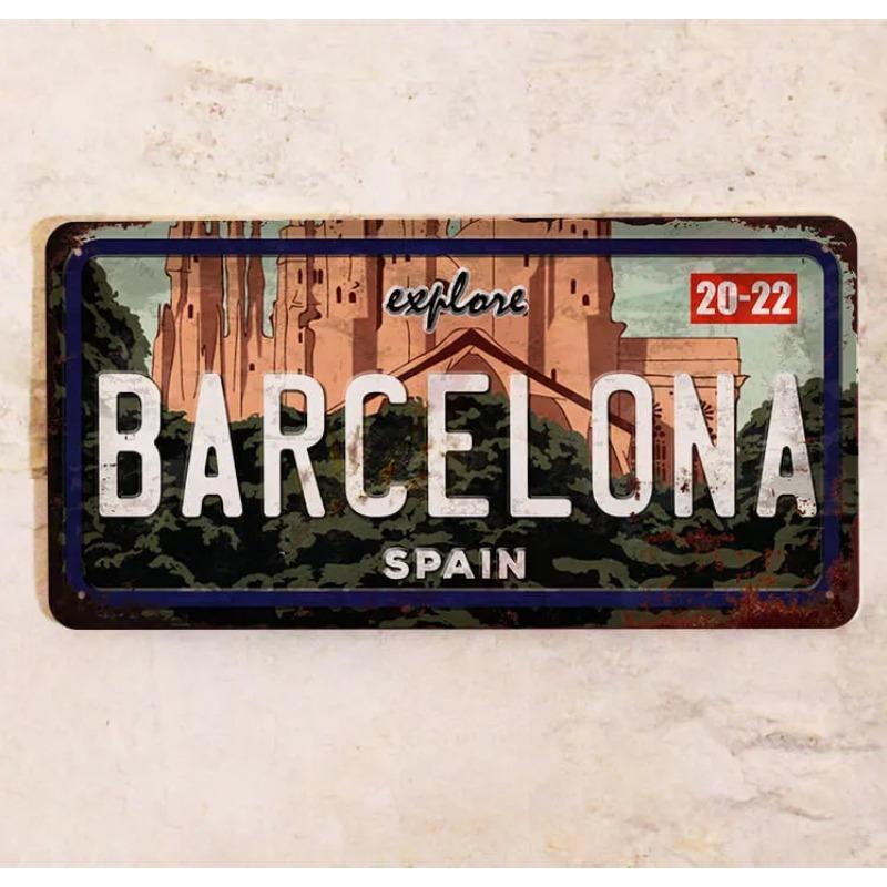 Souvenir Metal License Plate, Custom Auto Sign 15x30cm
