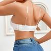 European & American Solid Color Bra with Detachable Transparent & Back Straps