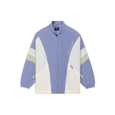 Li Ning Badfive Womens Series Letter Print Drawstring Pocket Zipper Jacket Women Jackets Multicolor AFDS270-1