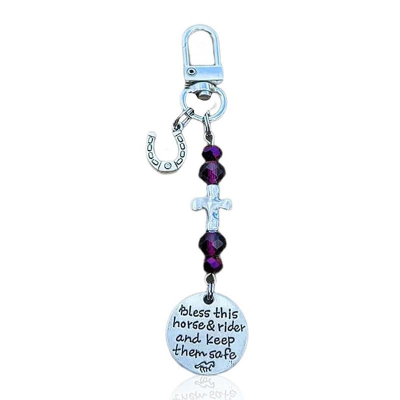 Horse Saddle And Bridle Charm Clip Bless-This Horse And Rider Keep Safe Bridle Saddle Charm Gifts For Horse Rider Room Decor