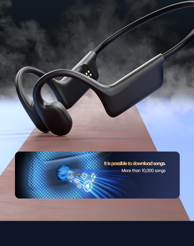 S7 Waterproof Bone Conduction Headphones: Long Battery, In-Earless Bluetooth for Swimming & Sports