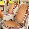Comfortable Car Seat Decoration Bow Plush Seat Cushion Leopard Print Car Headrest  Cushion Front