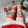 Meiyou Jia Christmas Thigh High Bowknot Stockings - Cute & Sexy Over Knee Slimming Stockings for Girls