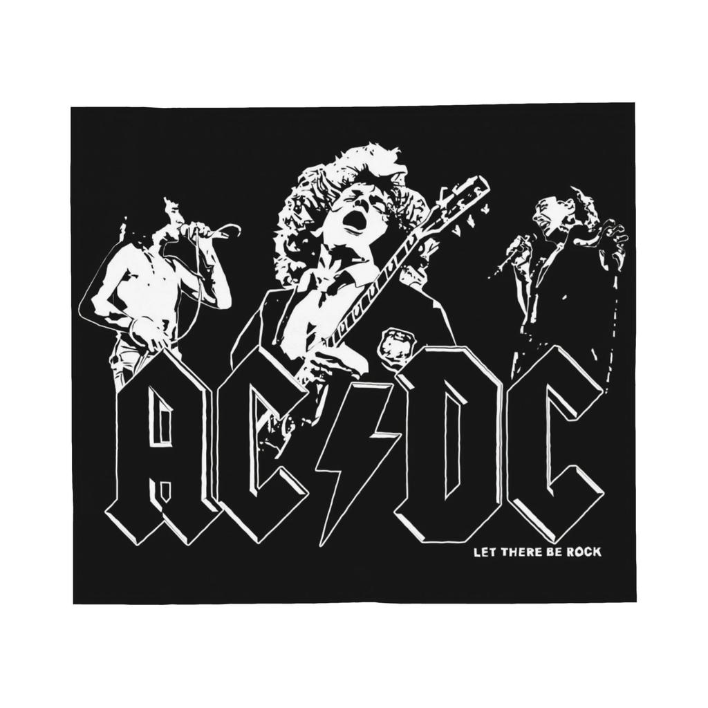 AC DC Heavy Metal Band Blankets Flannel Autumn/Winter  Portable Lightweight Throw Blankets for Sofa Car Bedspread