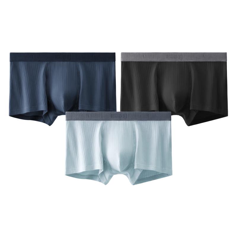 Bananain Silver Skin 311S Men's Cotton Boxer Briefs 3-Pack