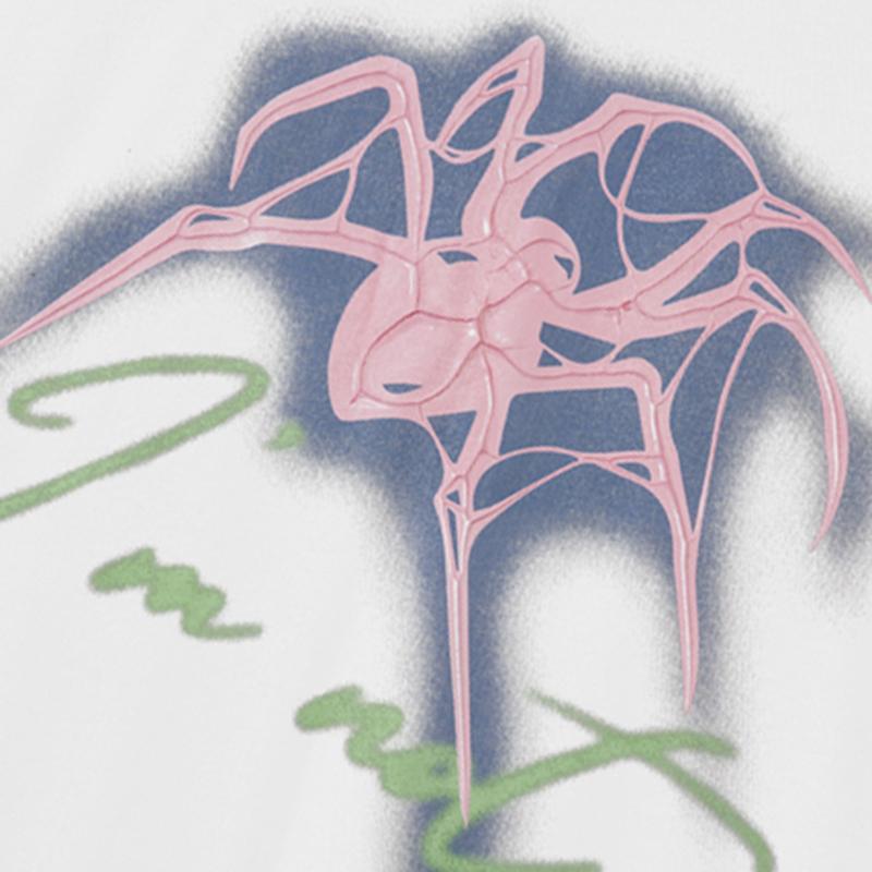 Уличная футболка с рисунком паука — фото 6