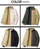 Herren Retro Baumwolljacke doppelseitig - Stehkragen, lässige Oberbekleidung für Frühling & Herbst