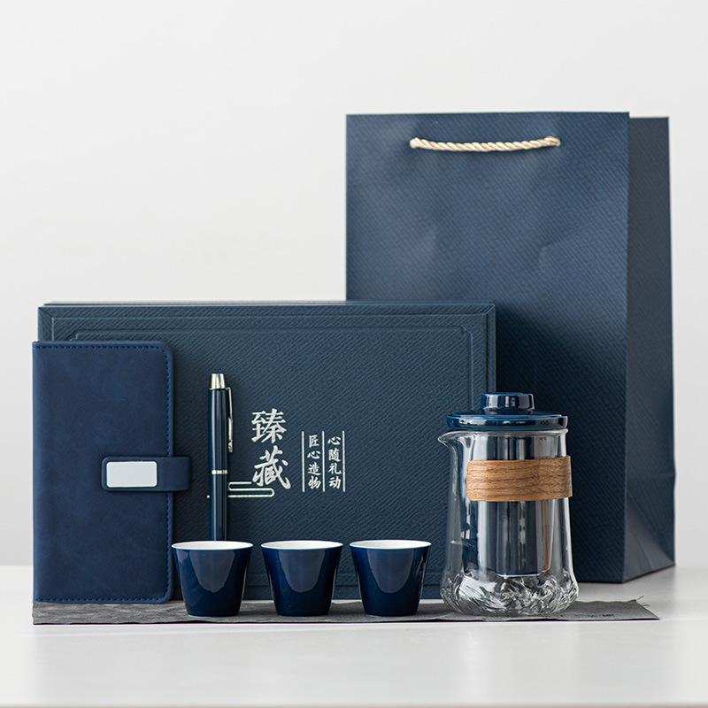 Creative Trend Business Banking Company Festival High-end Gift Set Ceramic Guanshan Tea Set