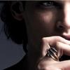 Antique Silver Eagle Dragon Claw Skull Ring: Men's Rock Jewelry for Halloween