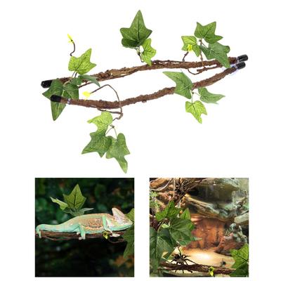 Lovely Pet Suction Cup Climb Branch Lizards Plastic Mount Comfortable Small Pet Summer Branch Climbing Branch for Cage