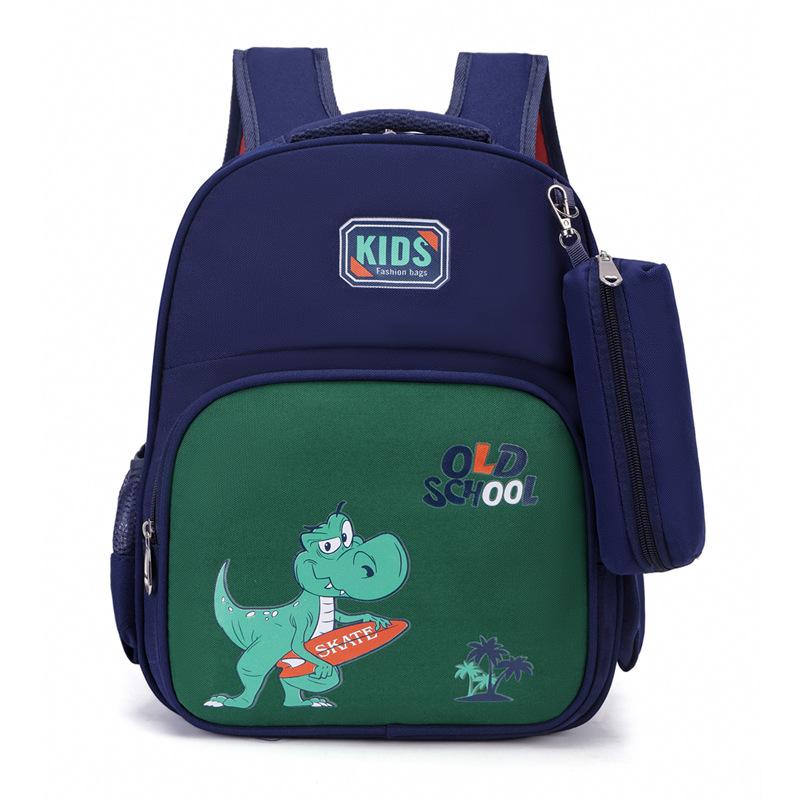 

Love dinosaur schoolbag kindergarten large class British backpack primary school students Oxford cloth children s backpack One size