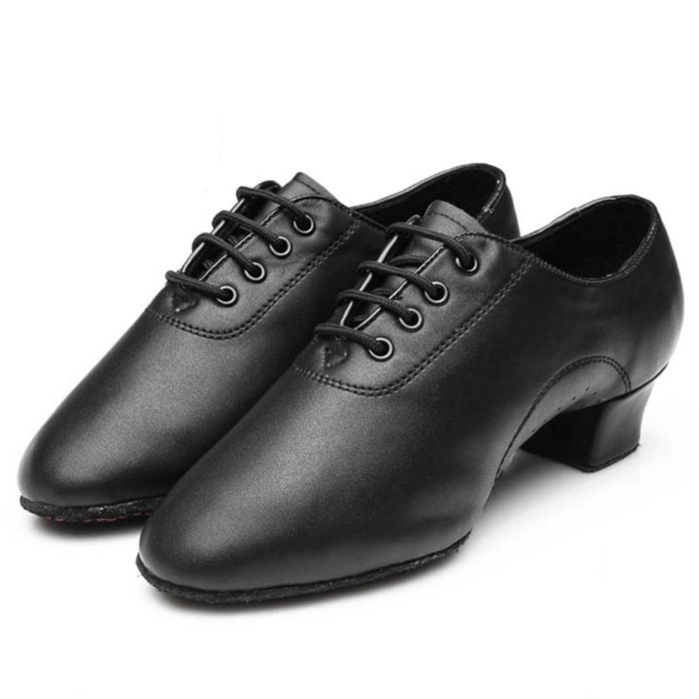 Men's Black Modern Latin Ballroom Dance Shoes for Indoor Practice