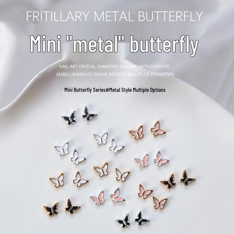 

10-Piece 3D Butterfly Alloy Nail Embellishments