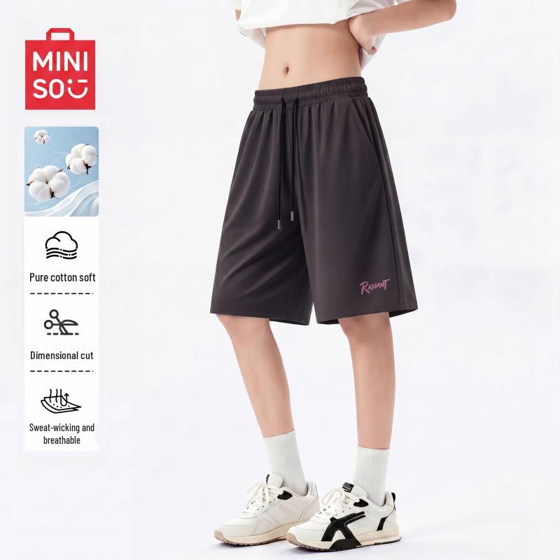 MINISO Men s Summer Casual Cotton Shorts M чёрный