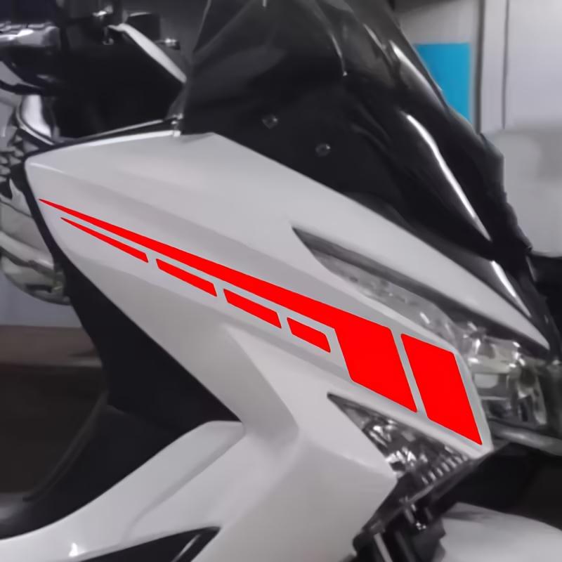 Roter Streifen Geometrischer Aufkleber, Wasserdicht Langlebige Vinyl-Aufkleber für Motorradkarosserie Verkleidung Dekoration