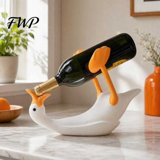 Gans Weinflaschenhalter Flaschenhalter, 3D Gedrucktes Gestell, Tischdisplay Ständer für Zuhause Büro Bars, Dekoratives Geschenk Liebhaber Praktisch