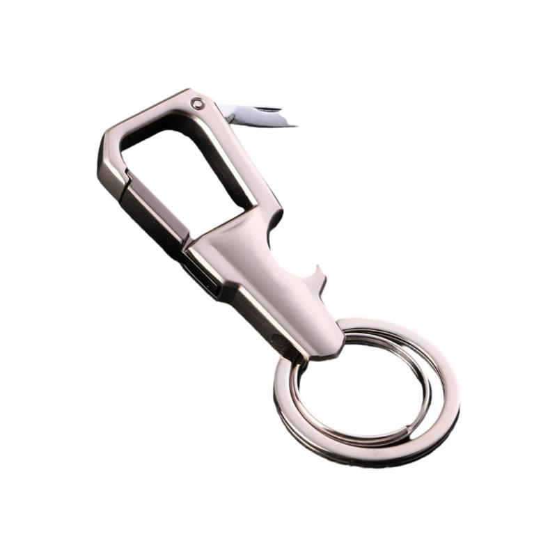 

Multifunctional Keychain Pendant with Bottle Opener for Men Waist Hanging Alloy Key Chain Christmas Gift