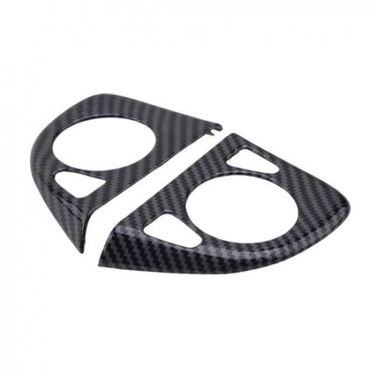 Carbon Fiber Color Steering Wheel Button Cover Trim Fit For Honda CRV 2012-2016
