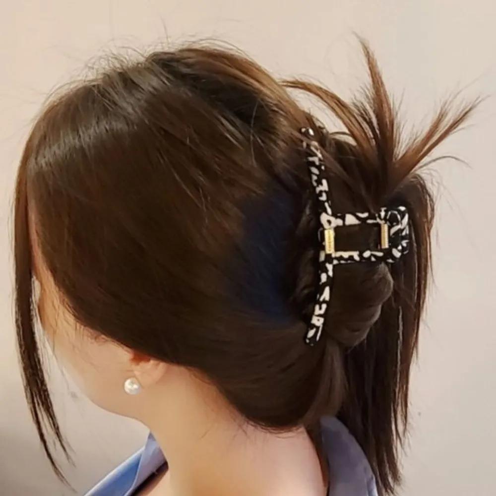 Leopard Hair Updo Half-Up Clip-on Luxurious Leopard Print brown