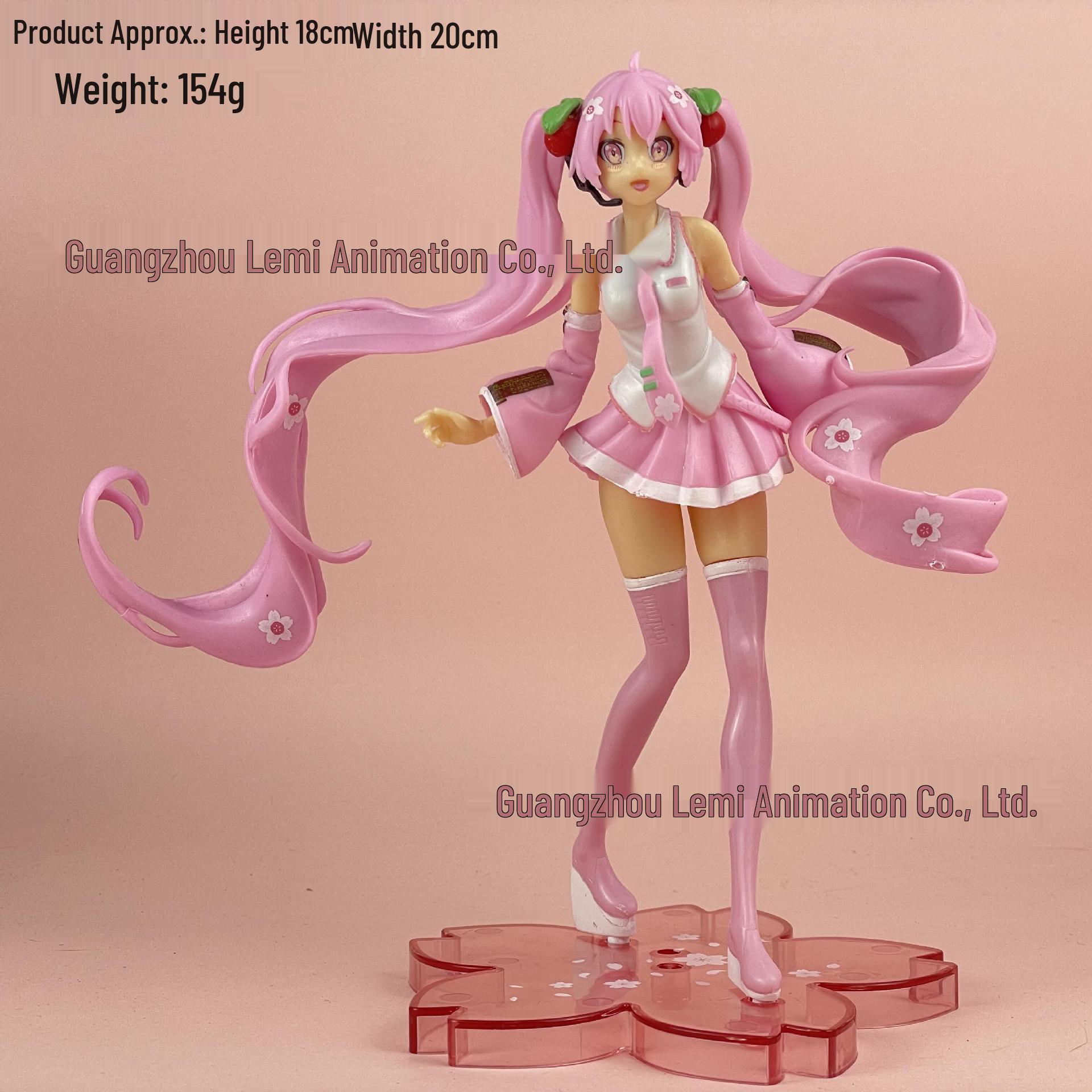 

Pink Dress Miku & Luo Tianyi Sakura Figure - Sleeping Beauty Qiongmei Rabbit & Rem Figurine