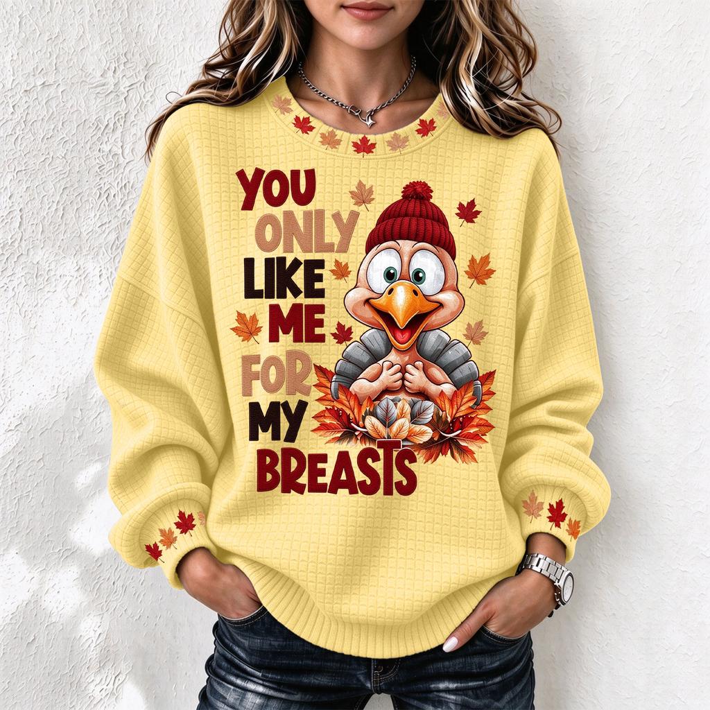 Women's Holiday Letter Print Sweatshirt Crewneck Long Sleeve Casual Pullover
