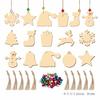 Rustic Wooden Christmas Deco DIY Handcrafted Wood Slice Ornaments Holiday Tree Hangings & Cozy Home Decoration Craft Kits