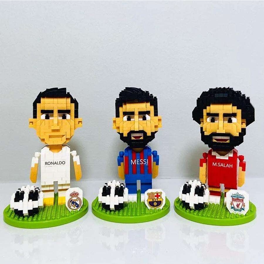 Cool Football Player Mini Figures 3D Models Building Blocks Kids Toys DIY Micro Blocks Soccer Action Figure Birthday Gifts