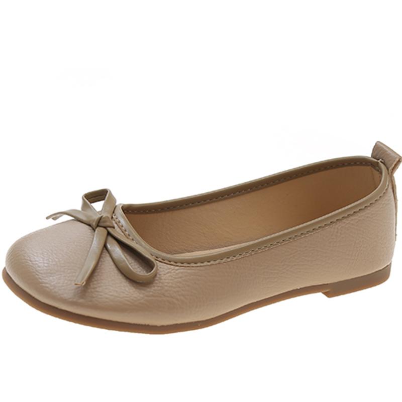 

Lucyever Bow Pu Leather Женские балетки на плоской подошве 2024 Комфортные туфли без застежек на мягкой подошве Женские туфли с закрытым носком Женские 35