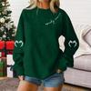 Women's Fashion Casual Long Sleeve Loose Fit Graphic Crewneck Pullover Sweatshirt