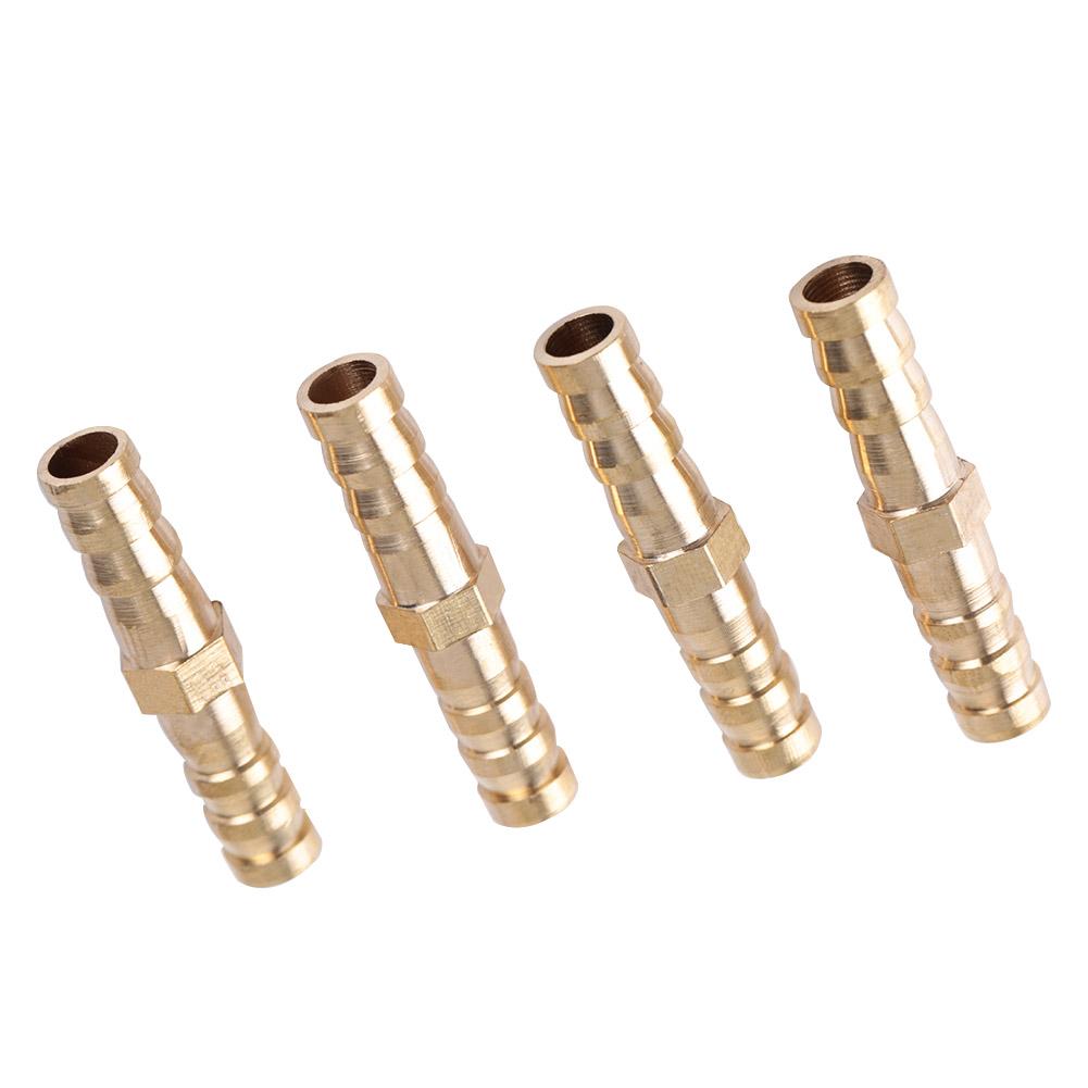 Brass Fitting Hose Barb Tail Reducer Reducing Plug Connector (8mm-8mm 4pcs)
