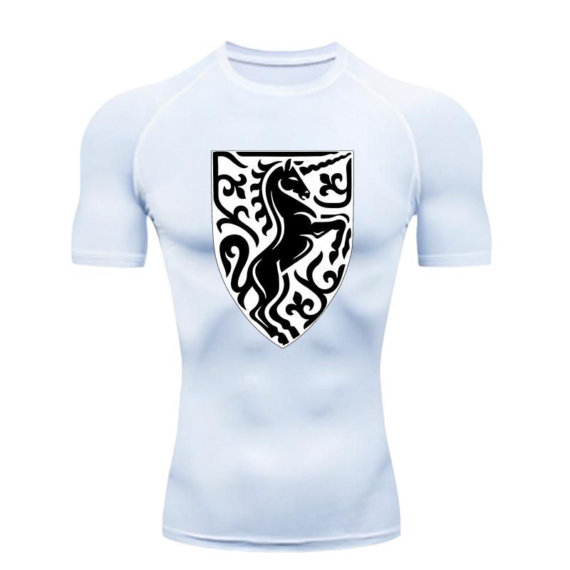 Camiseta Deportiva para Hombre con Estampado de Calaveras Entrenamiento Fitness Compresión Camiseta de Entrenamiento Camisetas Atléticas Camisetas de Gimnasio Running