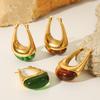 Maillard Retro Titanium Teardrop Ear Cuffs: Stylish, Versatile Niche Stainless Steel Jewelry