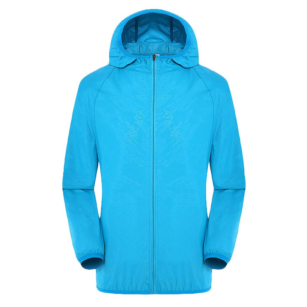Unisex Solid Color Waterproof Sunscreen Packable Ultralight Windbreaker