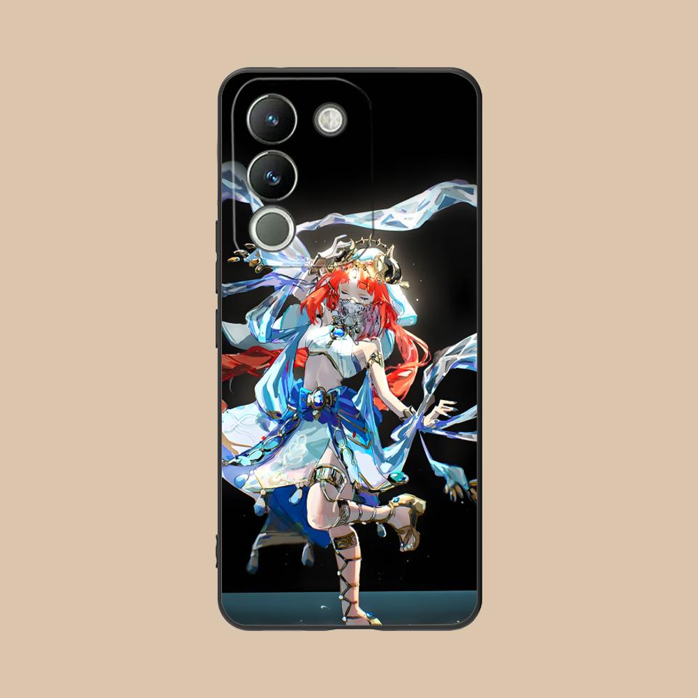 Game GI Nilou Matte TPU Mobile Phone Case for VIVO V60 V50 V40 V30 V29 V27 V25 V23 Pro Lite 5G Colorful Printing Cover