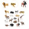17Pcs Animals Model Jungle Figures Miniature Playset Cake Topper Kids Educational Toy Desk