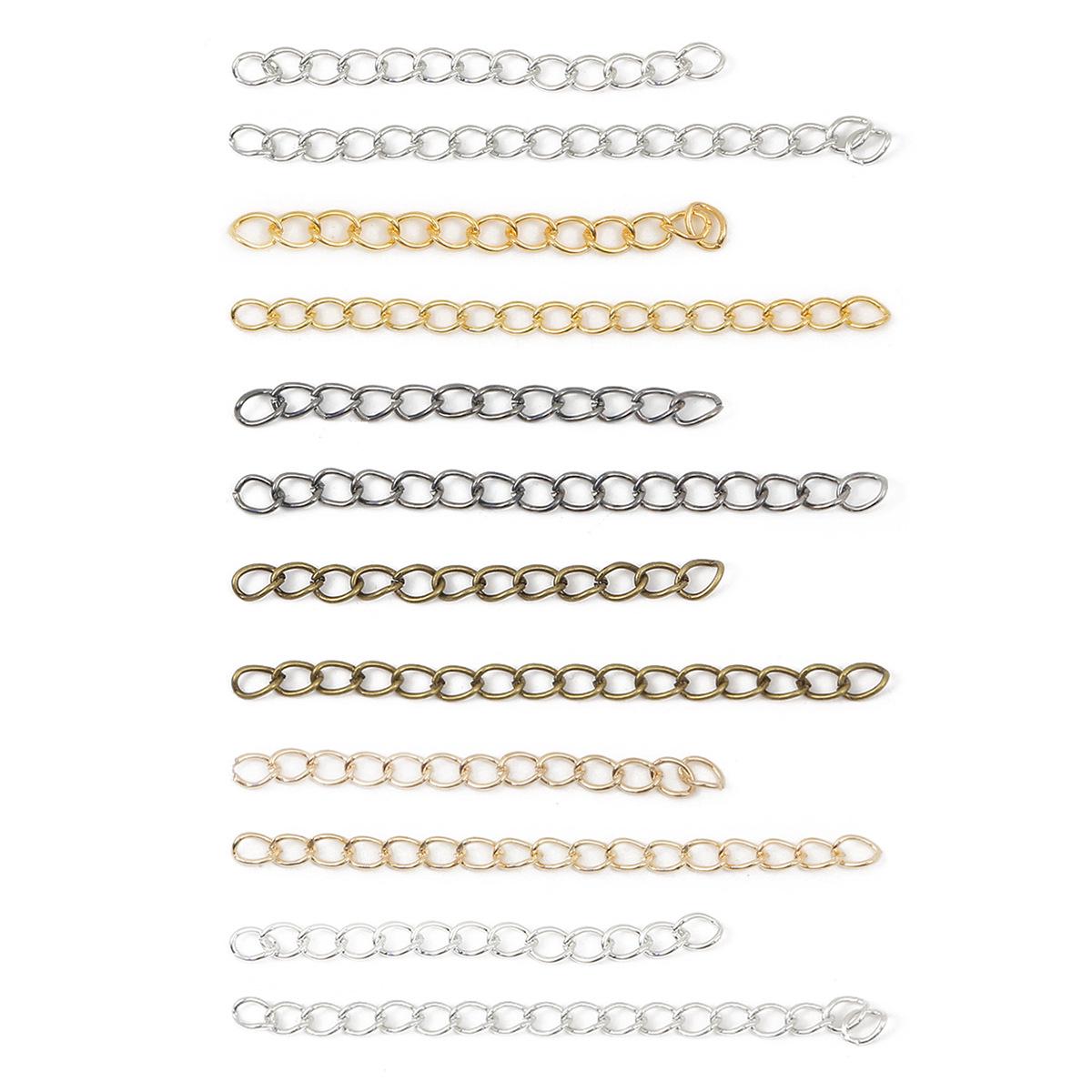 

Necklace, Bracelet, Earring Extension & Adjustment Chain for DIY Jewelry Accessories 4x50mm [50 pcs/pack/23g]